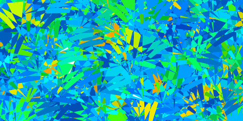 Light Blue, Green vector background with polygonal forms.