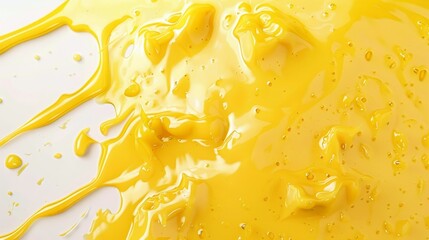 Melting cheese sauce flow isolated on white wallpaper background