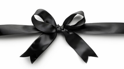 Fototapeta premium Bow ribbon satin holiday ornate package isolated on white wallpaper background