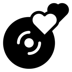 music  glyph  icon vector illustration isolated on white background