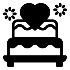 cake love glyph  icon vector illustration isolated on white background