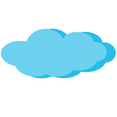 Pastel blue sky cloud cartoon digital speech blob bubble icon isolated.Element Vector illustration, cloud computing concept