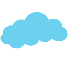 Pastel blue sky cloud cartoon digital speech blob bubble icon isolated.Element Vector illustration, cloud computing concept