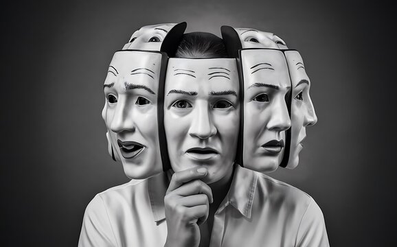  Deceiving and hoodwinking people by wearing multiple masks