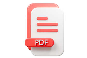 3d file doc pdf icon. minimal word pdf document icon. document form. business work company icon concept. 3d render.