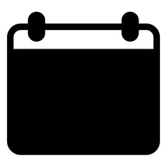 calendar glyph  icon vector illustration isolated on white background