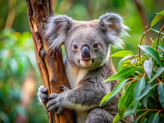 Obraz premium cute koala sitting on tree