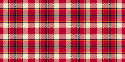 Valentines day check seamless texture, old-fashioned textile tartan pattern. Trade plaid vector fabric background in red and light colors.