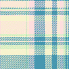 Checking tartan texture background, template fabric pattern seamless. Exotic check vector plaid textile in light and cyan colors.