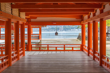 広島の宮島にある厳島神社の風景