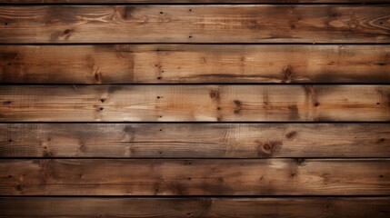 Fototapeta premium A close-up view of rustic wooden planks displaying rich textures and various knots, providing a warm and natural feel suitable for backgrounds or decor themes.