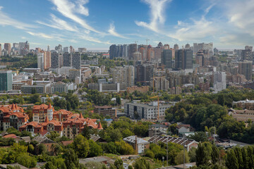 Kyiv aerial summer cityscape, Ukraine.