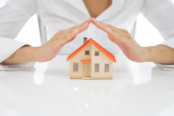 Real estate insurance concept. Protect Your House
