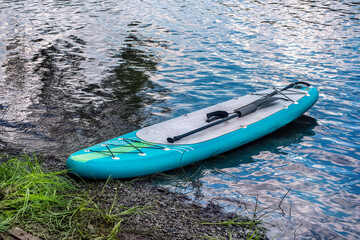 Rent boats for SUP surfing on the lake.