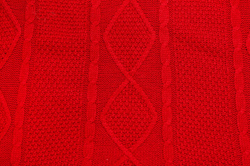 Texture of stylish knitted fabric as background