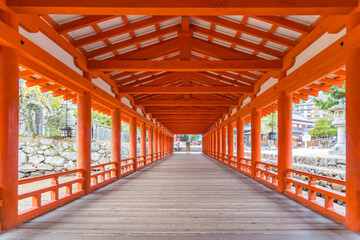 広島の宮島にある厳島神社の風景
