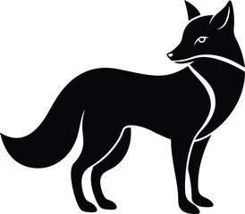 Fox silhouette vector illustration