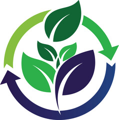 Minimalist ecosystem vector illustration