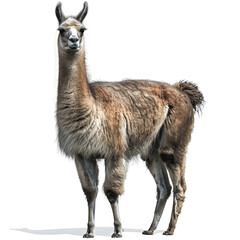 Fototapeta premium Clipart illustration of llama on a white background. Suitable for crafting and digital design projects.[A-0002]