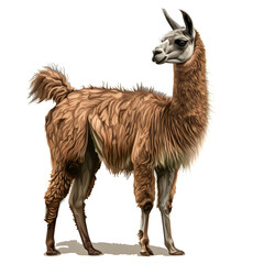 Clipart illustration of llama on a white background. Suitable for crafting and digital design projects.[A-0001]