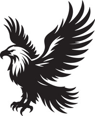 Eagle silhouette vector illustration. Animal silhouette