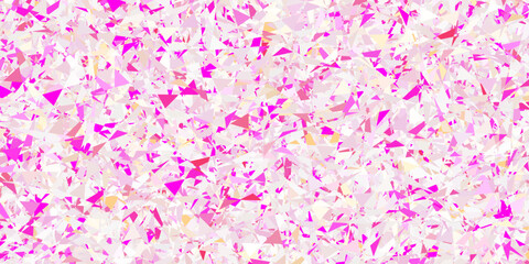 Light pink vector background with triangles.