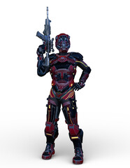 サイバー戦士　3DCGレンダリング