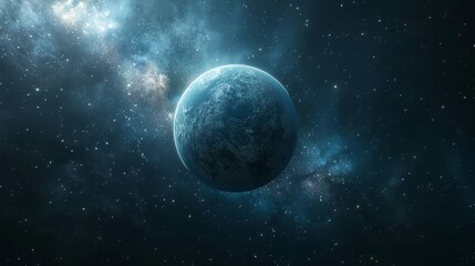 Obraz premium Blue Planet In Space