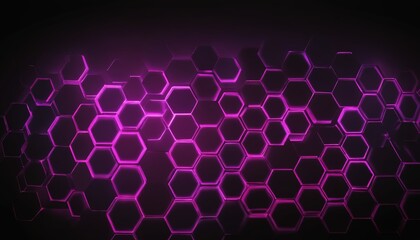 A purple glowing hexagon pattern abstract wallpaper