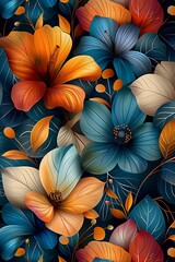 colorful flower wallpaper design