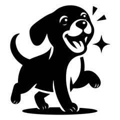 A Walking Puppy is barking