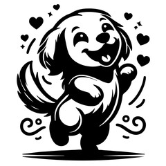 A Cheerful Puppy Singing