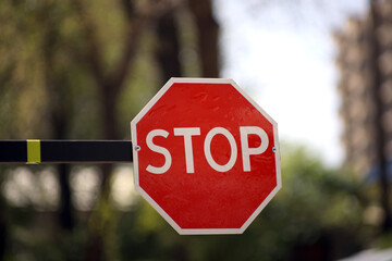 stop sign on the street