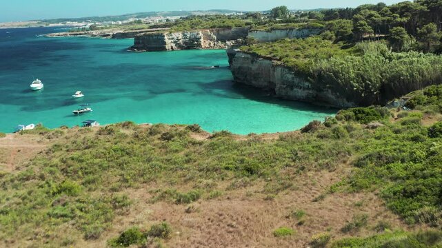 Estate in Salento - Baia del Mulino d'Acqua ( o grotta sfondata) - Otranto, Puglia, Lecce, Italy