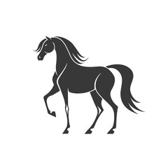 Logo with a beautiful stylized horse