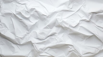 Obraz premium An intricate view of crumpled white paper with deep folds and creases, conveying a sense of chaos and texture, which is ideal for creative and artistic projects needing depth.