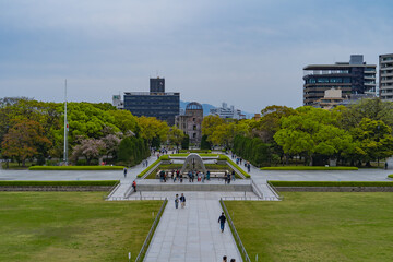 日本の広島の平和公園の風景