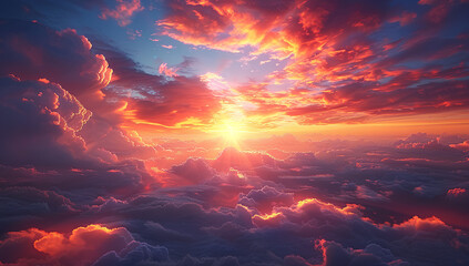 Beautiful sunset sky background
