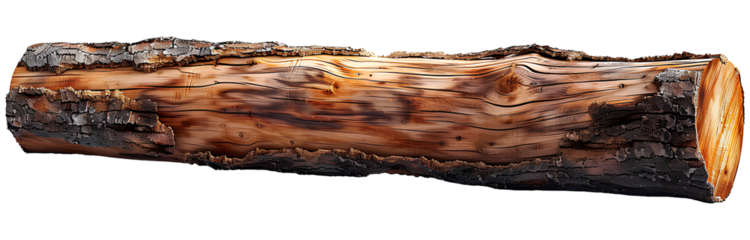 Wood log cut out
