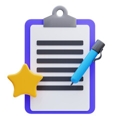 PNG 3D Wishlist icon isolated on a white background