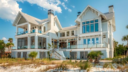 luxury beachfront home with James Hardie Siding