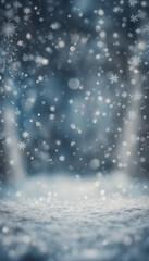 Decorative winter border with snowflakes