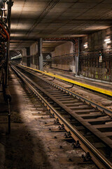 The subway tunnel between the stations Vysehrad and I.P. Pavlova