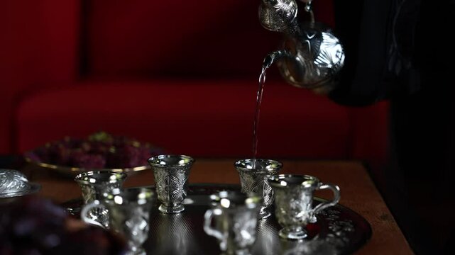 Zamzam Water (Zemzem Suyu) Served to Guests Visiting Pilgrims Video, Uskudar Istanbul, Turkiye (Turkey)