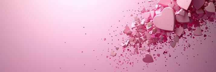 Valentine s day banner with elegant design and customizable text space for personalized messages