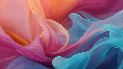 Obraz premium Abstract Blurred Magenta Blue Orange Soft Gradient Cycle Background, wallpaper