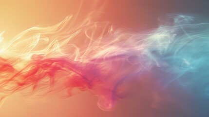 Abstract Colorful Smoke Art with Gradient Background and Large Copy Space