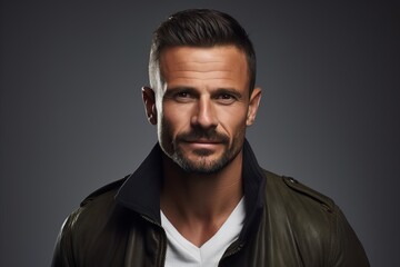 Obraz premium Portrait of a handsome man. Men's beauty, fashion.