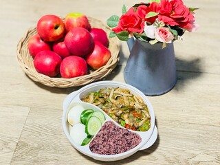 Breakfast for health-conscious girls