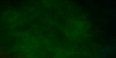 Dark Green vector layout with lines, triangles.